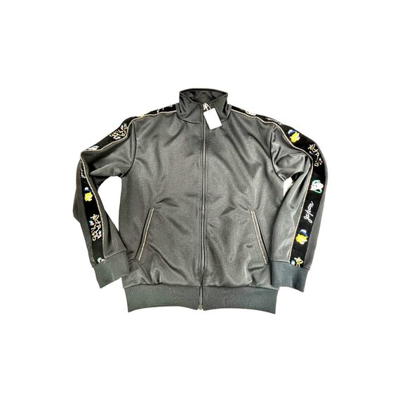 Kapital Track Jacket SKA Tape Black Velvet Embroidered Dragon Skulls Small Japan